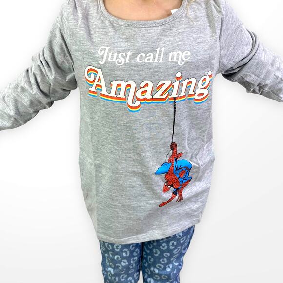 MARVEL Gray Amazing Spiderman Long Sleeve Graphic T-Shirt - Picture 5 of 5